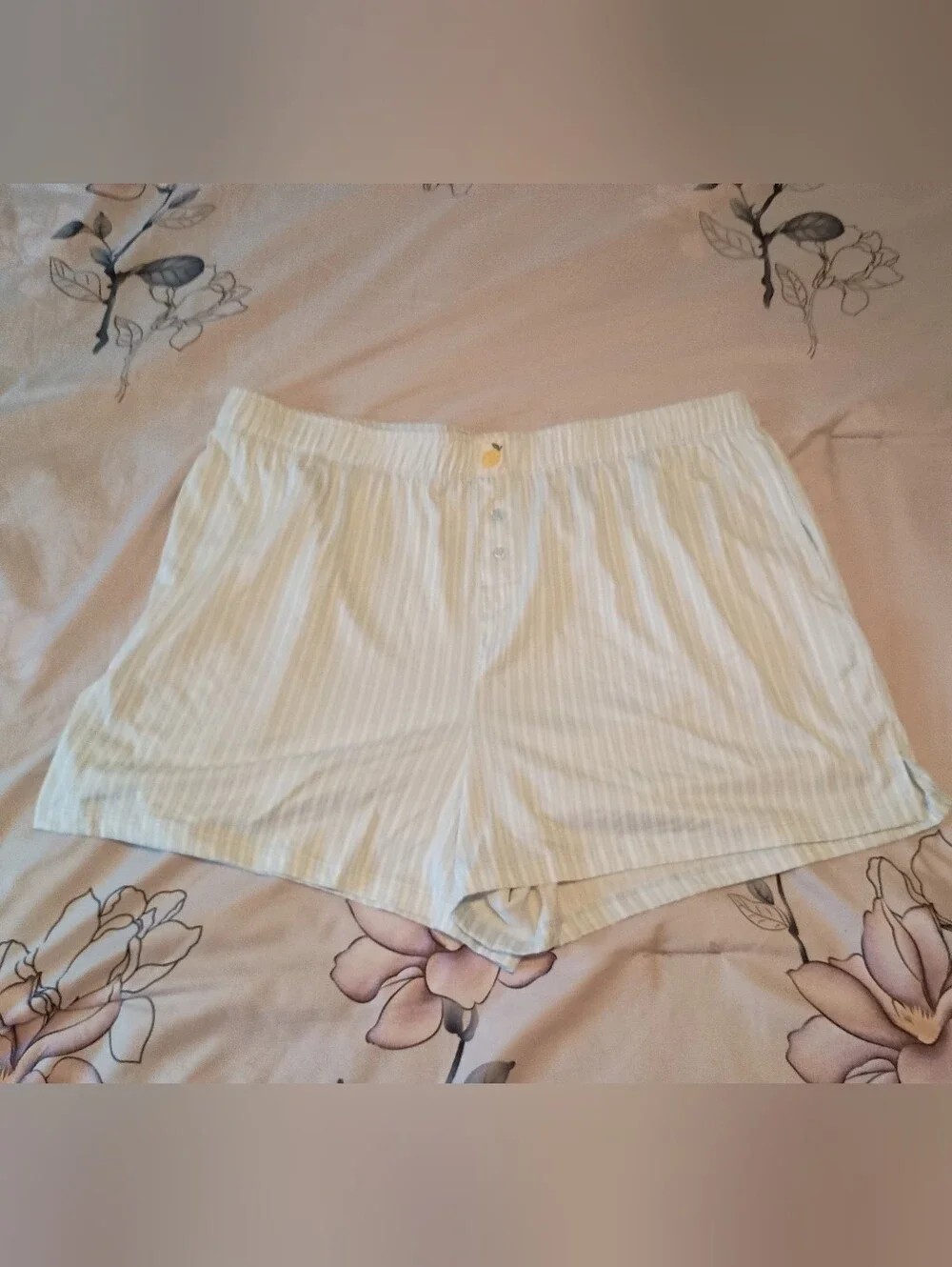 3/$10🌟 NWOT Jaclyn New York Light Blue White Striped Pajama PJ Boxer Shorts XL